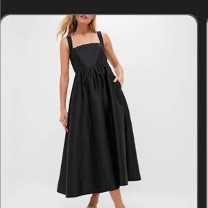 Black Dupioni Esme Dress